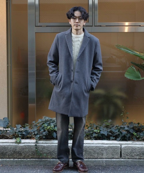 BACK NUMBER（バックナンバー）の「【BACK NUMBER】サーモライトチェスターコート（チェスターコート・メンズ・ブラック/ダークグレー・M/L/XL/XXL）」の4枚目の写真