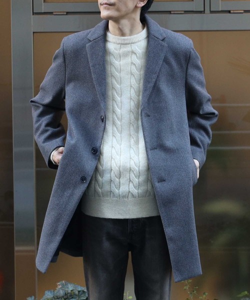 BACK NUMBER（バックナンバー）の「【BACK NUMBER】サーモライトチェスターコート（チェスターコート・メンズ・ブラック/ダークグレー・M/L/XL/XXL）」の5枚目の写真