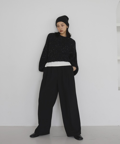 hellam（へラム）の「スパンコールニットプルオーバー（Tシャツ