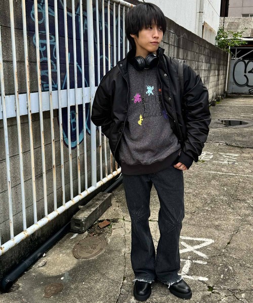 SENSE OF PLACE by URBAN RESEARCH（センスオブプレイスバイアーバンリサーチ）の「『別注』SHUHEI KOKI×SENSE OF PLACE　ラメスウェット（スウェット・メンズ・チャコールグレー/グレー・MEDIUM/LARGE）」の10枚目の写真