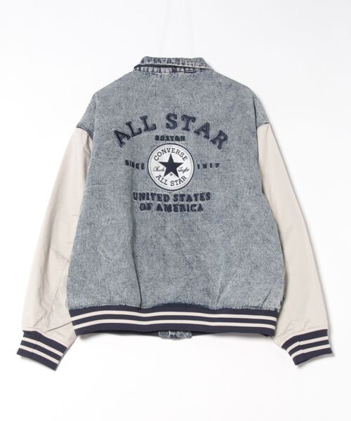 CONVERSE(コンバース)の「【CONVERSE】 襟付きスタジアムジャケット(スタジャン・メンズ・ブラック系その他/ブラック/インディゴブルー・M/L/XL)」の18枚目の写真