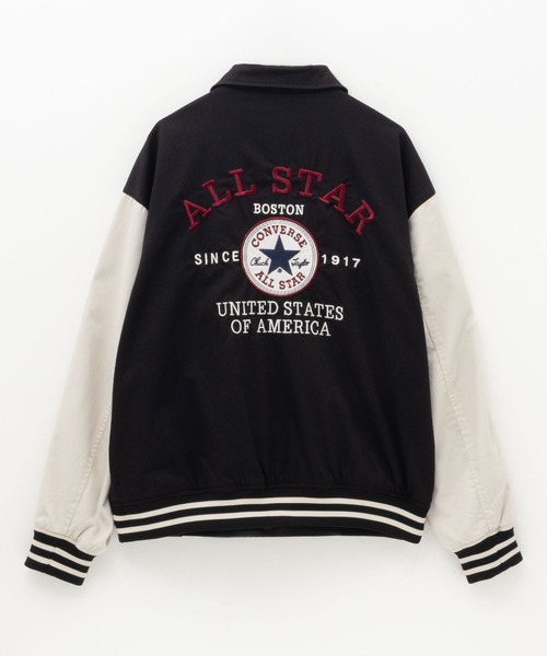CONVERSE(コンバース)の「【CONVERSE】 襟付きスタジアムジャケット(スタジャン・メンズ・ブラック系その他/ブラック/インディゴブルー・M/L/XL)」の9枚目の写真