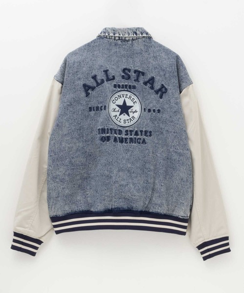 CONVERSE(コンバース)の「【CONVERSE】 襟付きスタジアムジャケット(スタジャン・メンズ・ブラック系その他/ブラック/インディゴブルー・M/L/XL)」の13枚目の写真