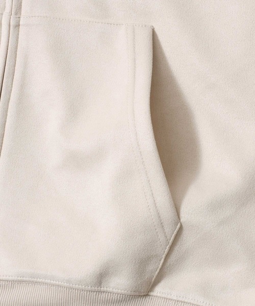 SITRY(シトリー)の「Fake Suede Game Sweat Hoodie/オーバーサイズ ブロークコア ゲームシャツ ユニフォーム フェイクスエード フルジップパーカー フーディー パーカー スウェット レディース メンズ(パーカー・メンズ・チャコール/アイボリー/グレイッシュブルー・L/M)」の12枚目の写真