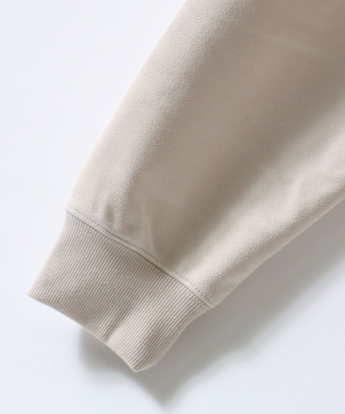 SITRY(シトリー)の「Fake Suede Game Sweat Hoodie/オーバーサイズ ブロークコア ゲームシャツ ユニフォーム フェイクスエード フルジップパーカー フーディー パーカー スウェット レディース メンズ(パーカー・メンズ・チャコール/アイボリー/グレイッシュブルー・L/M)」の14枚目の写真