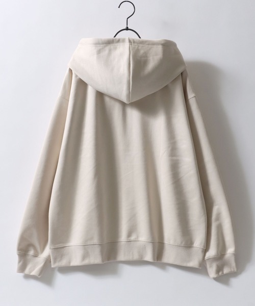 SITRY(シトリー)の「Fake Suede Game Sweat Hoodie/オーバーサイズ ブロークコア ゲームシャツ ユニフォーム フェイクスエード フルジップパーカー フーディー パーカー スウェット レディース メンズ(パーカー・メンズ・チャコール/アイボリー/グレイッシュブルー・L/M)」の7枚目の写真