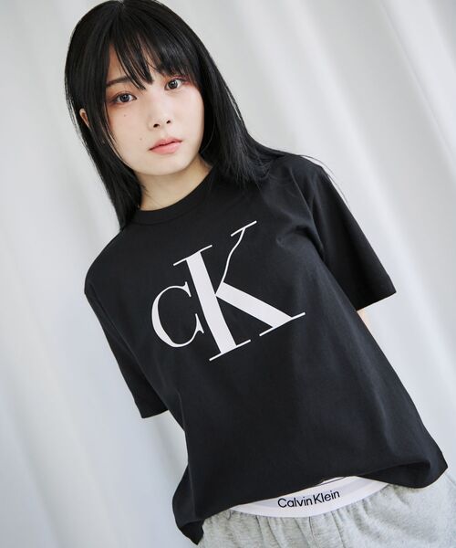 【 】★CK ロゴプリントボクシーTシャツ★送料無料 セール】CK ロゴ ボクシーTシャツ（Tシャツ/カットソー