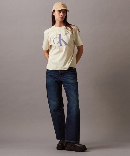 【 】★CK ロゴプリントボクシーTシャツ★送料無料 セール】CK ロゴ ボクシーTシャツ（Tシャツ/カットソー