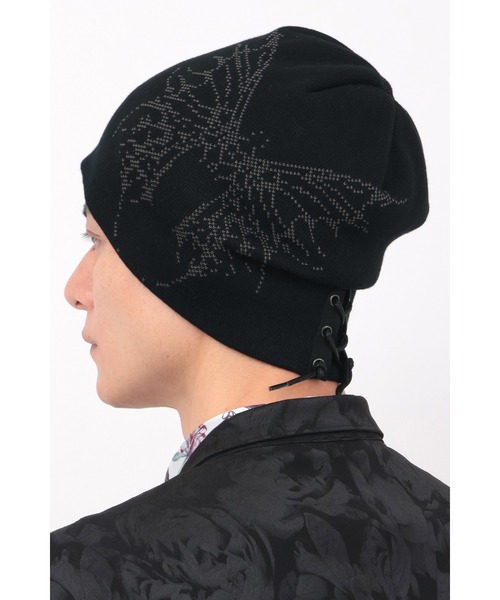 TORNADO MART（トルネードマート）の「TORNADO MART∴バタフライジャカードニットキャップ（ニットキャップ/ビーニー・メンズ・ブラック/グレー系その他・F）」の10枚目の写真