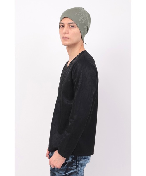 TORNADO MART（トルネードマート）の「TORNADO MART∴バタフライジャカードニットキャップ（ニットキャップ/ビーニー・メンズ・ブラック/グレー系その他・F）」の14枚目の写真