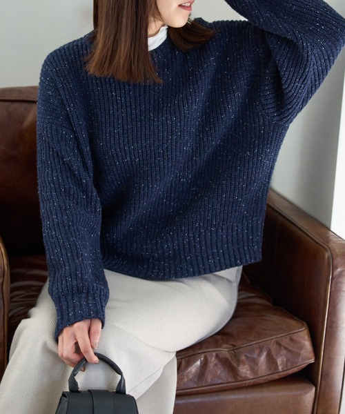 つぶつぶ MIXカラーネップニット（ニット/セーター）｜TRIANGLE PALETTE（トライアングルパレット）