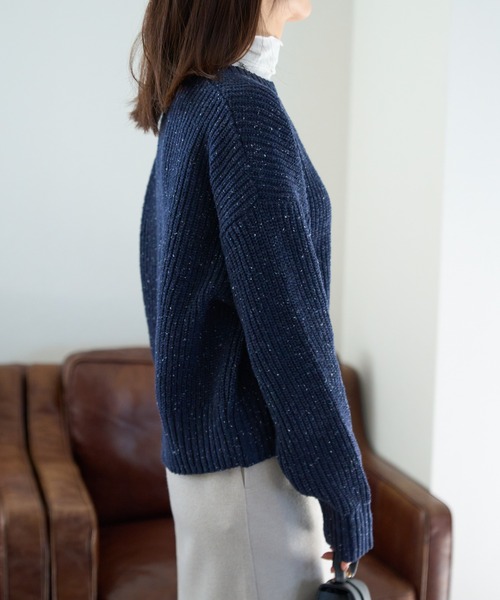 つぶつぶ MIXカラーネップニット（ニット/セーター）｜TRIANGLE PALETTE（トライアングルパレット）