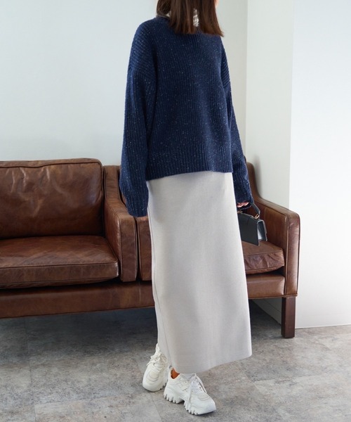 つぶつぶ MIXカラーネップニット（ニット/セーター）｜TRIANGLE PALETTE（トライアングルパレット）