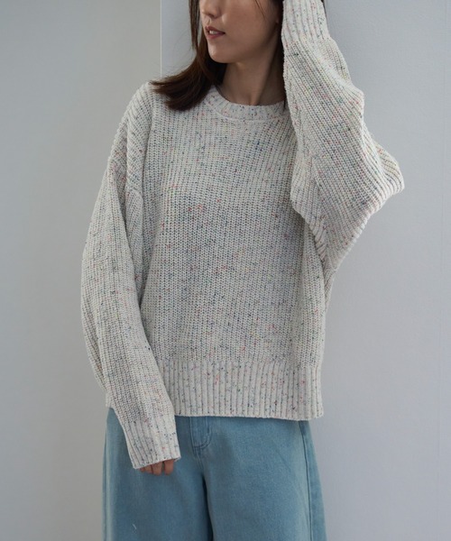 つぶつぶ MIXカラーネップニット（ニット/セーター）｜TRIANGLE PALETTE（トライアングルパレット）