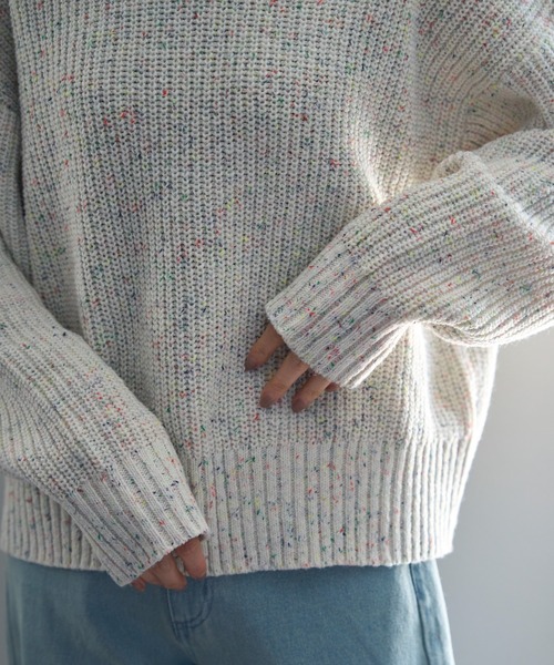 つぶつぶ MIXカラーネップニット（ニット/セーター）｜TRIANGLE PALETTE（トライアングルパレット）