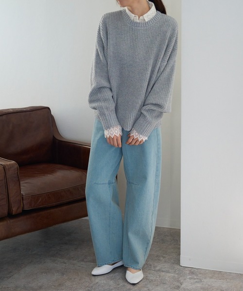 つぶつぶ MIXカラーネップニット（ニット/セーター）｜TRIANGLE PALETTE（トライアングルパレット）