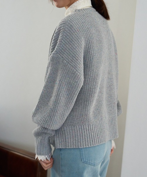 つぶつぶ MIXカラーネップニット（ニット/セーター）｜TRIANGLE PALETTE（トライアングルパレット）