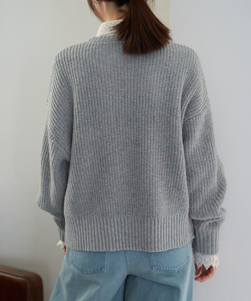 つぶつぶ MIXカラーネップニット（ニット/セーター）｜TRIANGLE PALETTE（トライアングルパレット）
