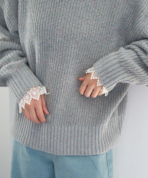 つぶつぶ MIXカラーネップニット（ニット/セーター）｜TRIANGLE PALETTE（トライアングルパレット）