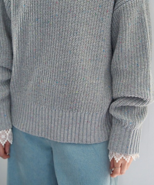 つぶつぶ MIXカラーネップニット（ニット/セーター）｜TRIANGLE PALETTE（トライアングルパレット）