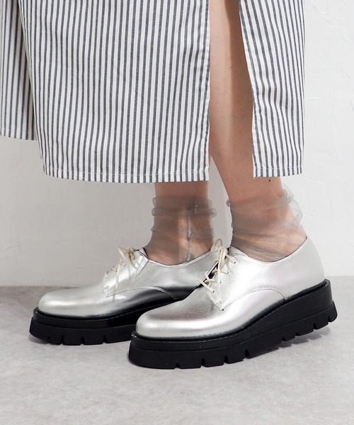 cava cava（サヴァサヴァ）の「厚底レースアップシューズ　7420193（ドレスシューズ・レディース・ブラック/シルバー・22.5cm/24.5cm/24cm/23.5cm/23cm）」の22枚目の写真