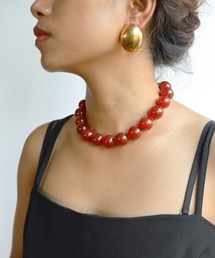 TUWAKRIM | 【TUWAKRIM】レッドアゲートネックレスL(ネックレス)