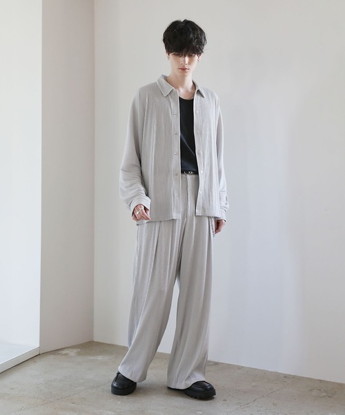 ASTRONOMY（アストロノミー）の「【セットアップ対応】プリーツワイドストレートパンツ（その他パンツ・メンズ・ブラック/グレー/チャコール・S/M/L）」の19枚目の写真