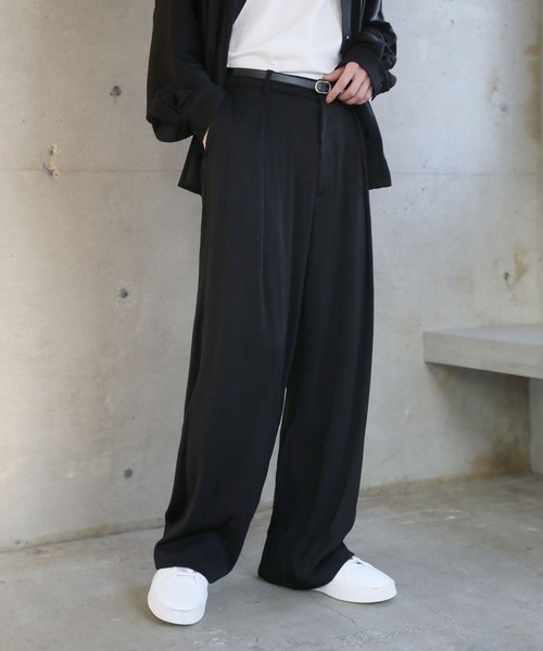 ASTRONOMY（アストロノミー）の「【セットアップ対応】プリーツワイドストレートパンツ（その他パンツ・メンズ・ブラック/グレー/チャコール・S/M/L）」の5枚目の写真