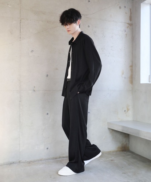 ASTRONOMY（アストロノミー）の「【セットアップ対応】プリーツワイドストレートパンツ（その他パンツ・メンズ・ブラック/グレー/チャコール・S/M/L）」の10枚目の写真