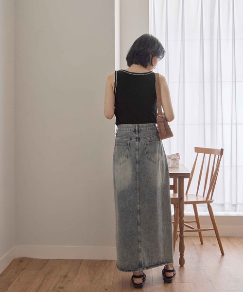 CHAN ME（チャンミ）の「配色リブタンクトップ（タンクトップ・レディース・ブラック/ホワイト・X-LARGE/LARGE/MEDIUM）」の14枚目の写真