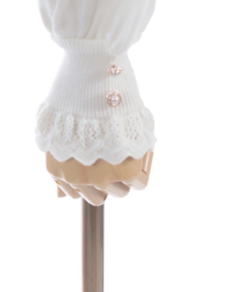 axes femme（アクシーズファム）の「ブローチ付透かしフリルニット（ニット/セーター・レディース・キナリ/グレイッシュベージュ/ネイビー・FREE）」の17枚目の写真