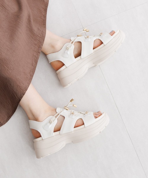 HIMIKO（ヒミコ）の「【HIMIKO】カバードスポサン/657204（サンダル・レディース・ブラック/アイボリー/ベージュ・X-SMALL/MEDIUM/LARGE/SMALL/X-LARGE/XX-LARGE）」の2枚目の写真