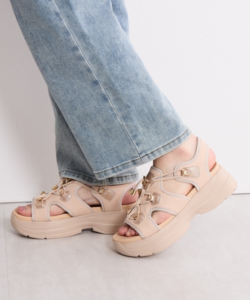 HIMIKO（ヒミコ）の「【HIMIKO】カバードスポサン/657204（サンダル・レディース・ブラック/アイボリー/ベージュ・X-SMALL/MEDIUM/LARGE/SMALL/X-LARGE/XX-LARGE）」の5枚目の写真