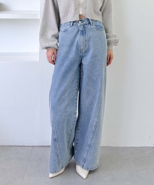 archives（アルシーヴ）の「ポイントＪＱデニムワイドデニム（デニムパンツ・レディース・ブラック/ブルー・SMALL/MEDIUM）」の22枚目の写真