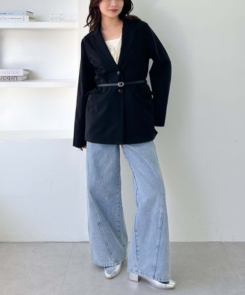 archives（アルシーヴ）の「ポイントＪＱデニムワイドデニム（デニムパンツ・レディース・ブラック/ブルー・SMALL/MEDIUM）」の19枚目の写真