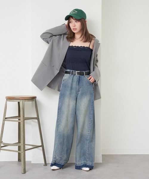 RAY CASSIN（レイカズン）の「【WEB限定価格】フード付テーラージャケット（テーラードジャケット・レディース・ベージュ/ネイビー/グレー・FREE）」の15枚目の写真