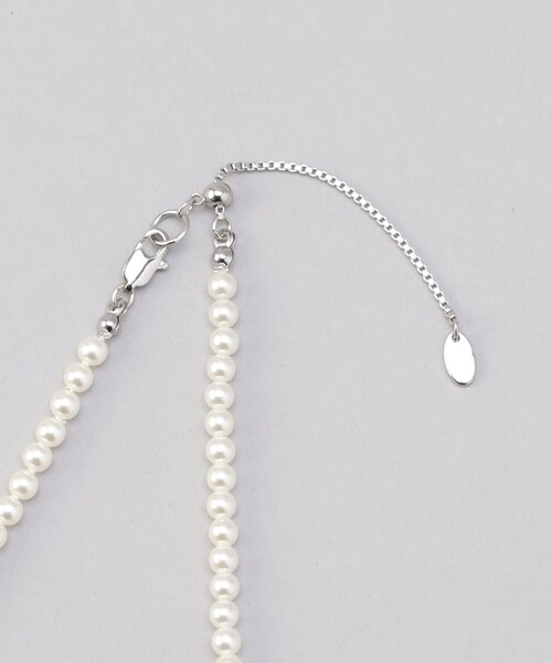 coen（コーエン）の「フェイクパール＆ボールチェーン3連ネックレス（ネックレス・レディース・シルバー・FREE）」の4枚目の写真