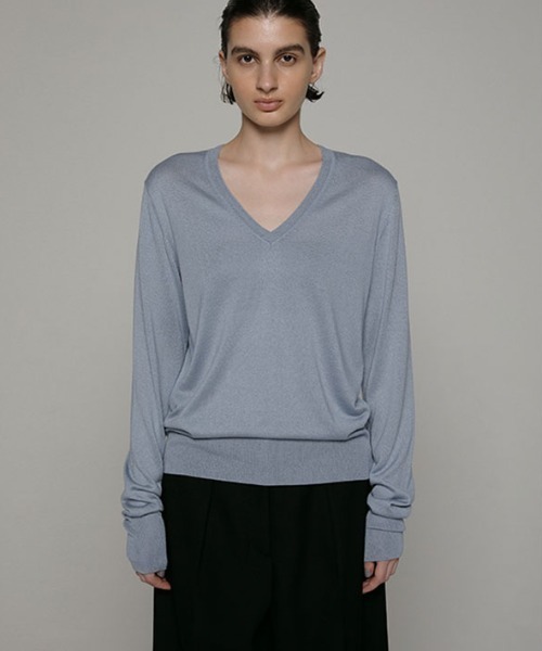 セール】SANTEシルクカシミヤVネックニットプルオーバー（ニット