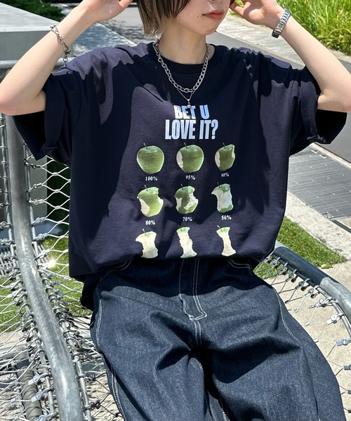 セール】《UNISEX》ラインアップルTシャツ（Tシャツ/カットソー