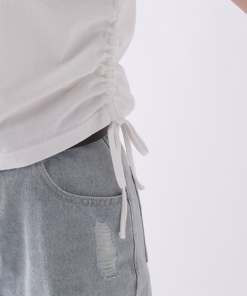 repipi armario(レピピ アルマリオ)の「DENIMワッペンシャーリングTシャツ(Tシャツ/カットソー・キッズ・ホワイト/レッド/イエロー/ブラック/スミクロ/ピンク/サックスブルー・SMALL/MEDIUM/LARGE)」の21枚目の写真