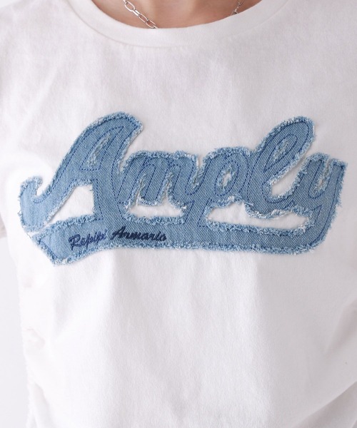 repipi armario(レピピ アルマリオ)の「DENIMワッペンシャーリングTシャツ(Tシャツ/カットソー・キッズ・ホワイト/レッド/イエロー/ブラック/スミクロ/ピンク/サックスブルー・SMALL/MEDIUM/LARGE)」の18枚目の写真