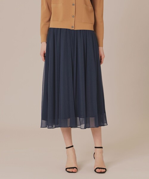 MACKINTOSH LONDON（マッキントッシュ ロンドン）の「シアージャージスカート（スカート・レディース・ネイビー/ベージュ/ライトブルー・36/38）」の3枚目の写真