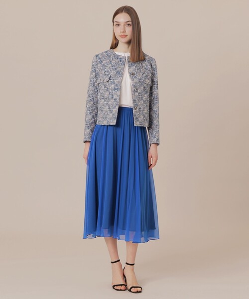 MACKINTOSH LONDON（マッキントッシュ ロンドン）の「シアージャージスカート（スカート・レディース・ネイビー/ベージュ/ライトブルー・36/38）」の13枚目の写真