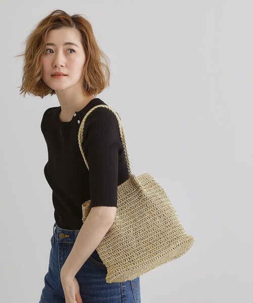 grove（グローブ）の「ラメコードタックハンドルトート（トートバッグ・レディース・シルバー/シルバー系その他/ゴールド・00）」の4枚目の写真