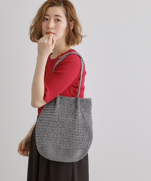 grove（グローブ）の「ラメコードタックハンドルトート（トートバッグ・レディース・シルバー/シルバー系その他/ゴールド・00）」の7枚目の写真