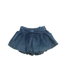 Ribbon Balloon Denim Mini Skirt / リボンバルーンデニムミニスカート
