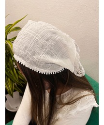 IO（イオ）（イオ）の「【Anthe】 / VINTAGEレースフラワーバブーシュカ / ant-000027（ヘアバンド）」