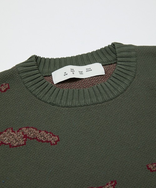 JACQUARD COTTON CREWNECK SWEATER（ニット/セーター）｜BAL
