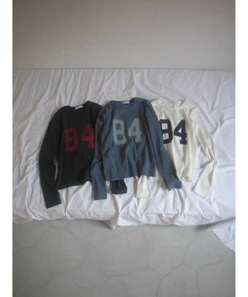 Didot.showroom(ディドット ショールーム)の「No.84 ロングT(Tシャツ/カットソー・レディース・アイボリー/ブルー/チャコールグレー・FREE)」の1枚目の写真
