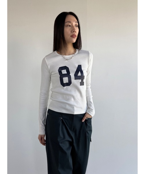 Didot.showroom(ディドット ショールーム)の「No.84 ロングT(Tシャツ/カットソー・レディース・アイボリー/ブルー/チャコールグレー・FREE)」の13枚目の写真